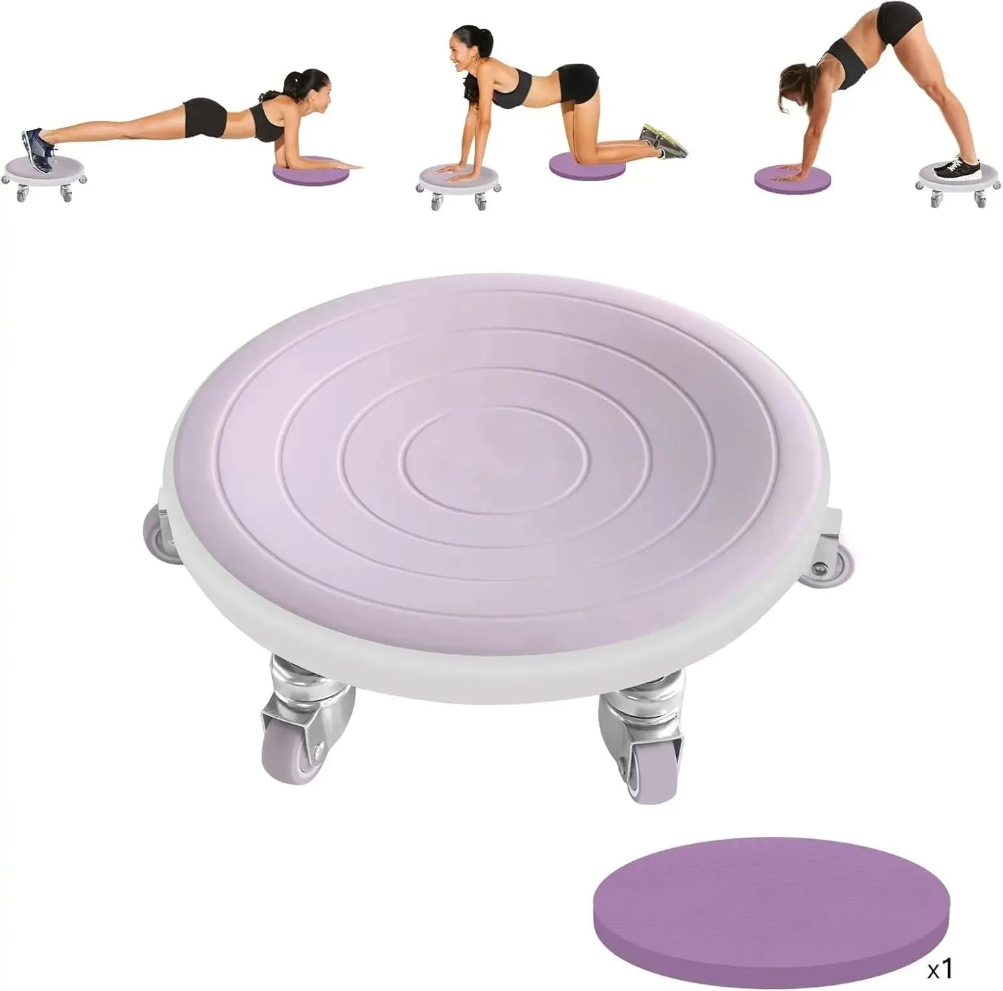 6 Caster Ab Roller, Ab Exercise Equipment with Knee Pads, Ab Roller Wheel for Core Exercise - Semoor Make Me Fit