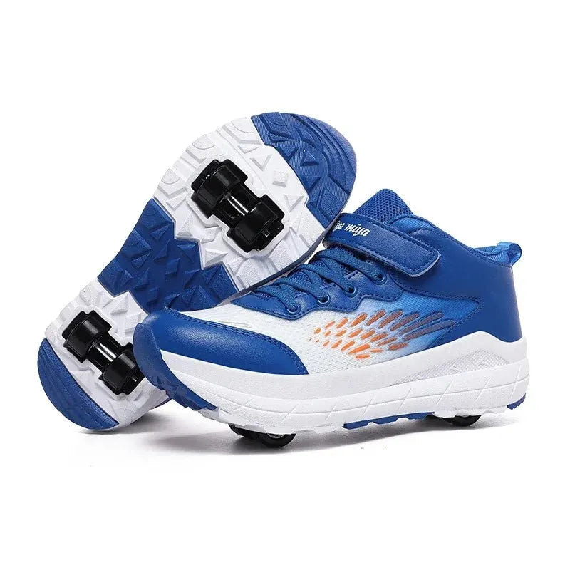 Kids 4 - Wheel Roller Skate Sneakers - Semoor Make Me Fit