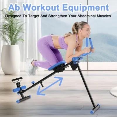 4 - in - 1 Ab Workout Exercise Equipment Rowing Machine Leg Press Machine Ab Glider Machine Roman Chair Fitness Equipment For Ab Workout Core Strength Training - Semoor Make Me Fit
