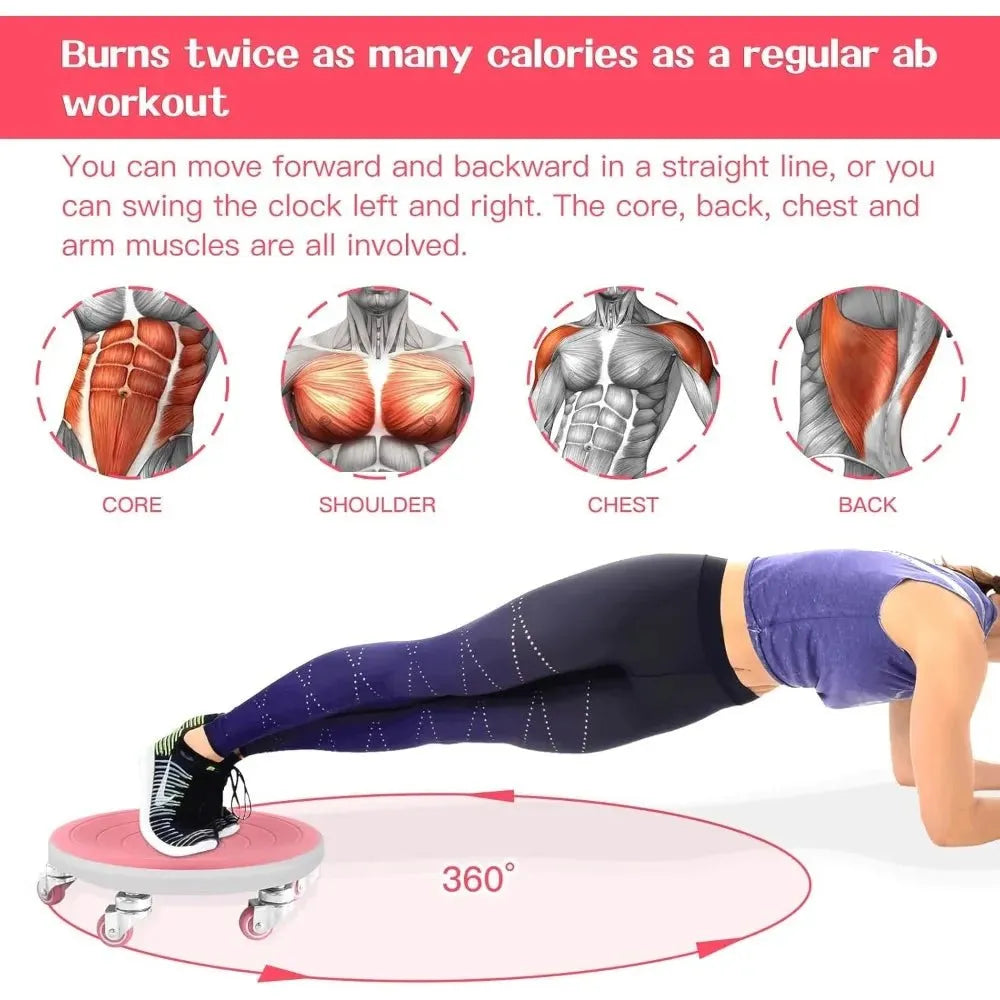 6 Caster Ab Roller, Ab Exercise Equipment with Knee Pads, Ab Roller Wheel for Core Exercise - Semoor Make Me Fit