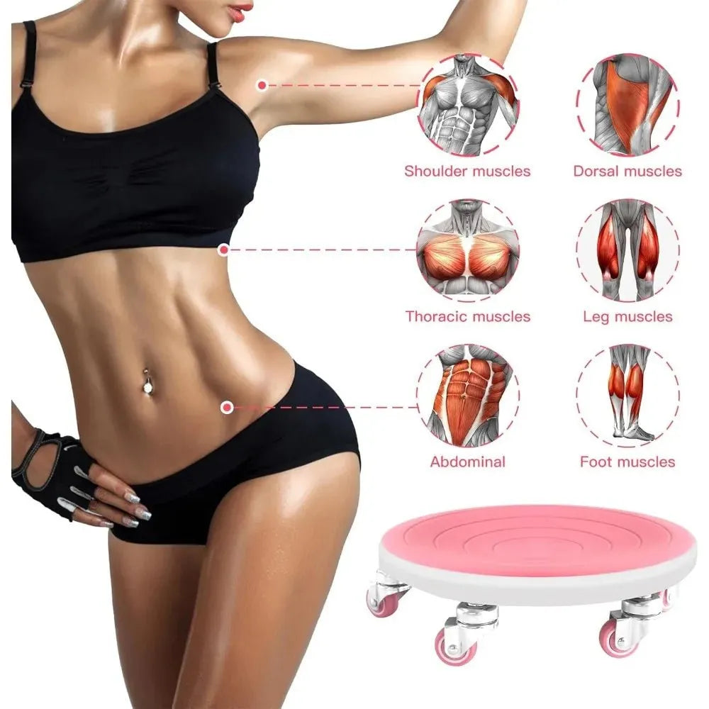 6 Caster Ab Roller, Ab Exercise Equipment with Knee Pads, Ab Roller Wheel for Core Exercise - Semoor Make Me Fit