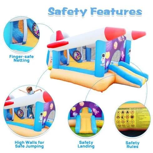 6 In 1 Outdoor Indoor Inflatable Bouncer For Kids Target Ball Basketball Slide With Blower WL - Semoor Make Me Fit