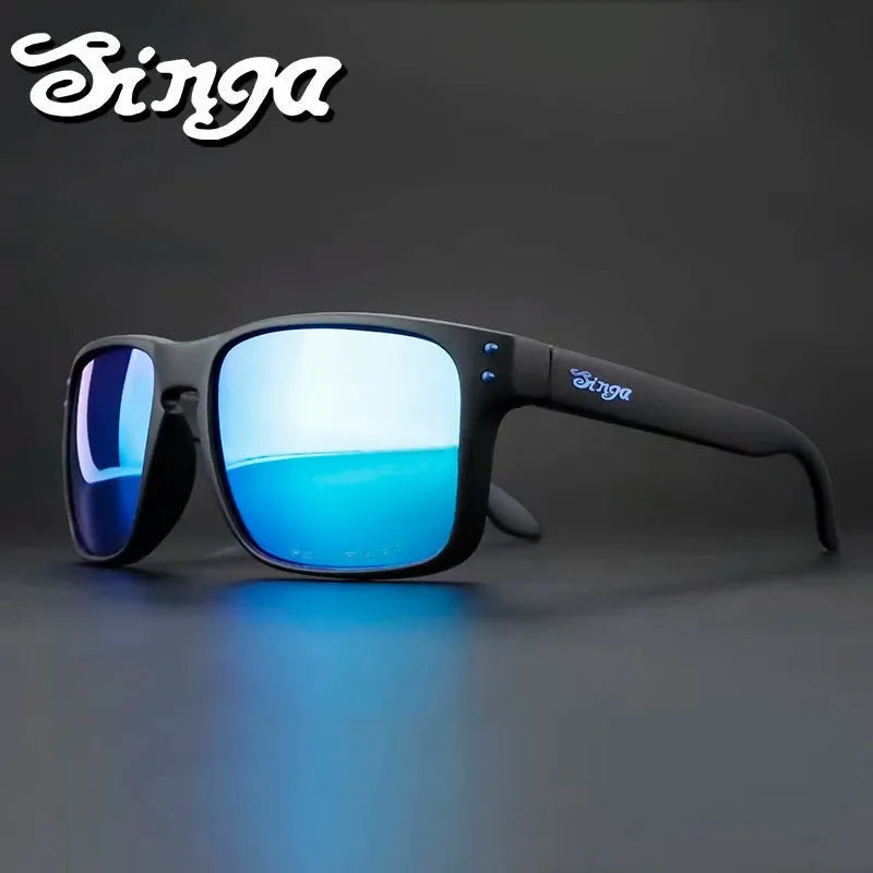 Cycling sunglasses Bike Eyewear Sports Dark Glasses Cycling Glasses Black Polarized Lens Eyepieces Outdoor Bicycle Goggles - Semoor Make Me Fit