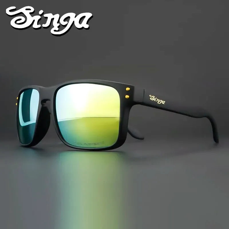 Cycling sunglasses Bike Eyewear Sports Dark Glasses Cycling Glasses Black Polarized Lens Eyepieces Outdoor Bicycle Goggles - Semoor Make Me Fit