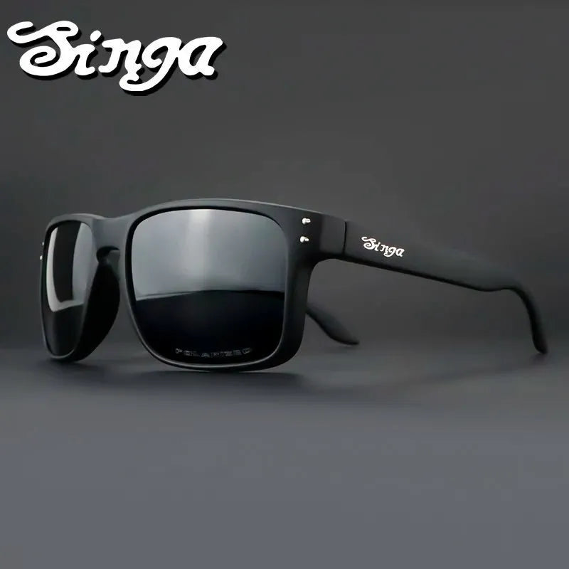 Cycling sunglasses Bike Eyewear Sports Dark Glasses Cycling Glasses Black Polarized Lens Eyepieces Outdoor Bicycle Goggles - Semoor Make Me Fit