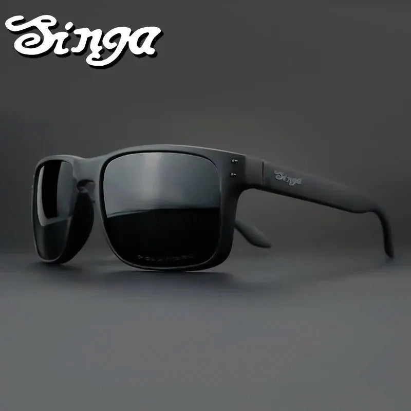 Cycling sunglasses Bike Eyewear Sports Dark Glasses Cycling Glasses Black Polarized Lens Eyepieces Outdoor Bicycle Goggles - Semoor Make Me Fit