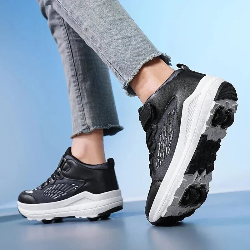 Kids 4 - Wheel Roller Skate Sneakers - Semoor Make Me Fit