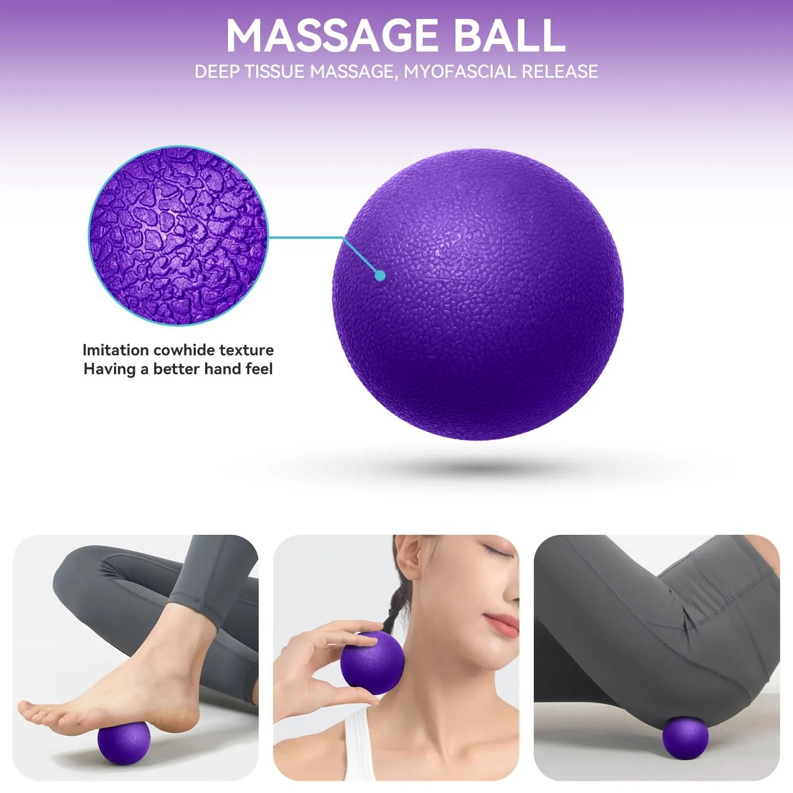 Krightlink 5 in1 Foam Roller Set for Deep Tissue Muscle Massage, High Density Fitness Exercise Foam Roller, Massage Roller, Massage Ball, Resistance Band, for Whole Body (Black) - Semoor Make Me Fit