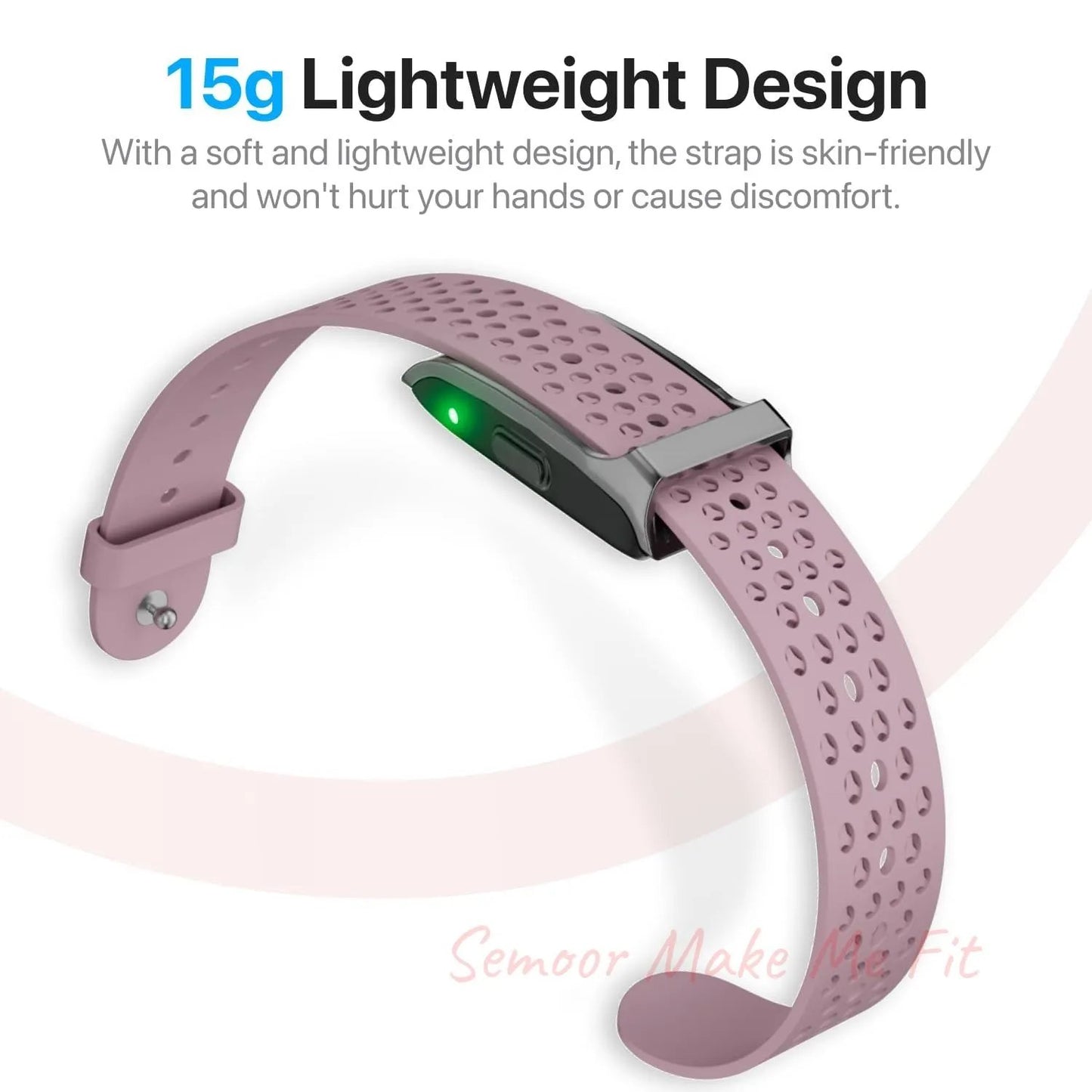 Leafora Smart Health Wristband, Wearable Activity & Fitness Tracker, 120+ Sports Modes, All - Day Continuous Monitoring, Heart Rate Tracking, Improve Sleep, Stress, Wellness, 2 Pack Bands, with Free APP - Semoor Make Me Fit