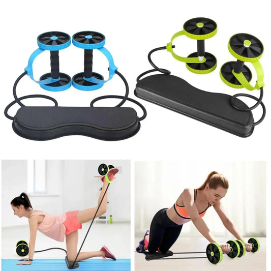 Multi - Functional Ab Wheel Trainer with Resistance Rope - Semoor Make Me Fit