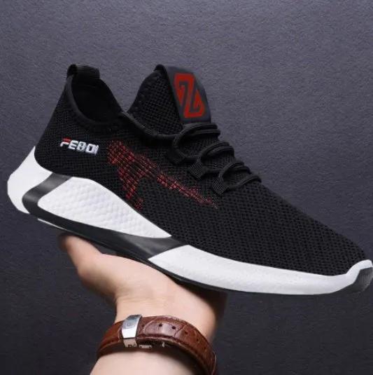 New Sports Shoes Men's Breathable Casual Mesh Shoes Comfort Increase Lace - up Non - slip Low - top Running Shoes - Semoor Make Me Fit
