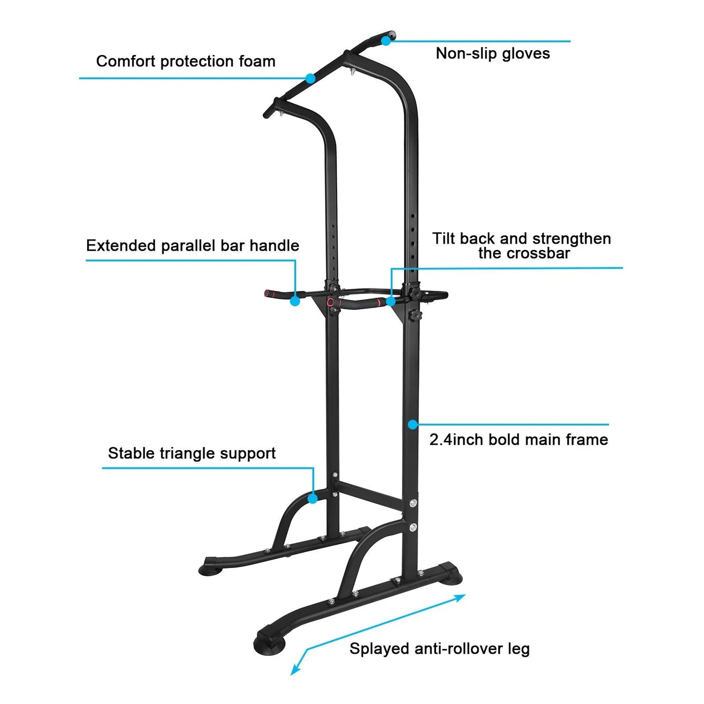 Power Tower Exercise Parallel Bar Pull - Up Bar - Semoor Make Me Fit