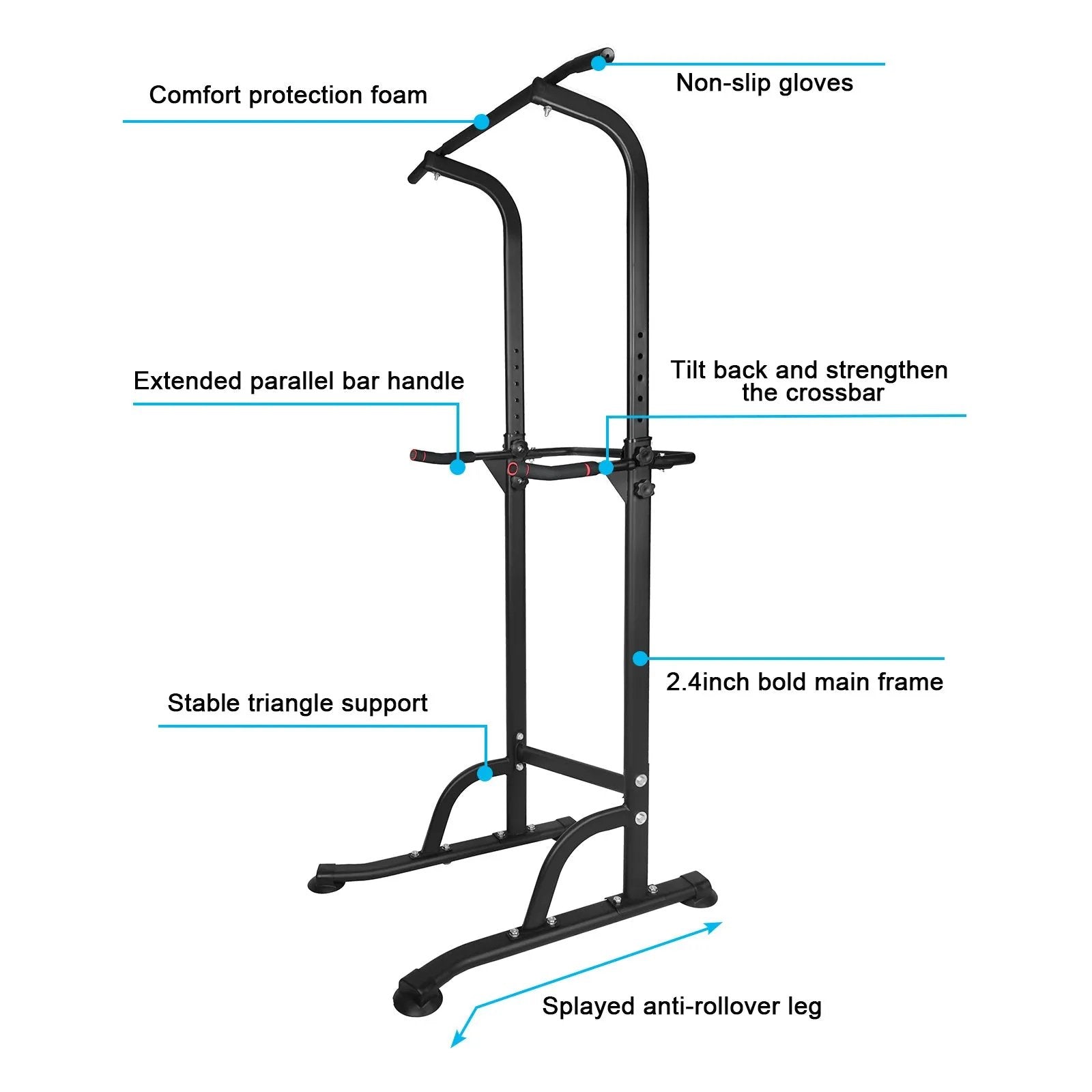 Power Tower Exercise Parallel Bar Pull - Up Bar - Semoor Make Me Fit
