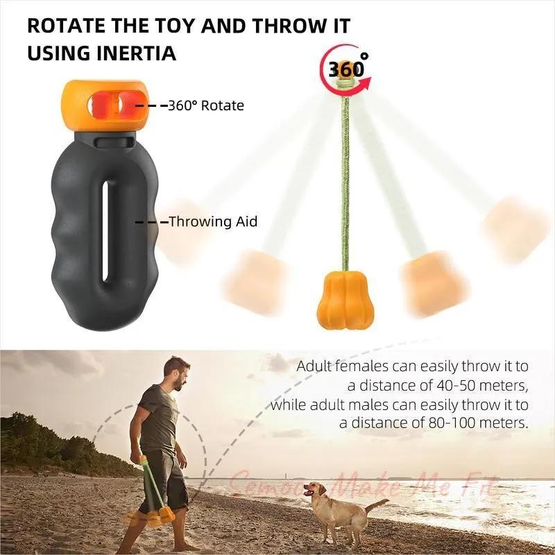 PROKEl Dog Rope Fetch Exercise ToyforMedium Large Aggressive Chewers BreedDogsChew Interactive Toys Training Tug Of WarBallsindoor And Outdoor Halloween Dogtoyorange Plain Indestructible Dogtoy Super - Semoor Make Me Fit