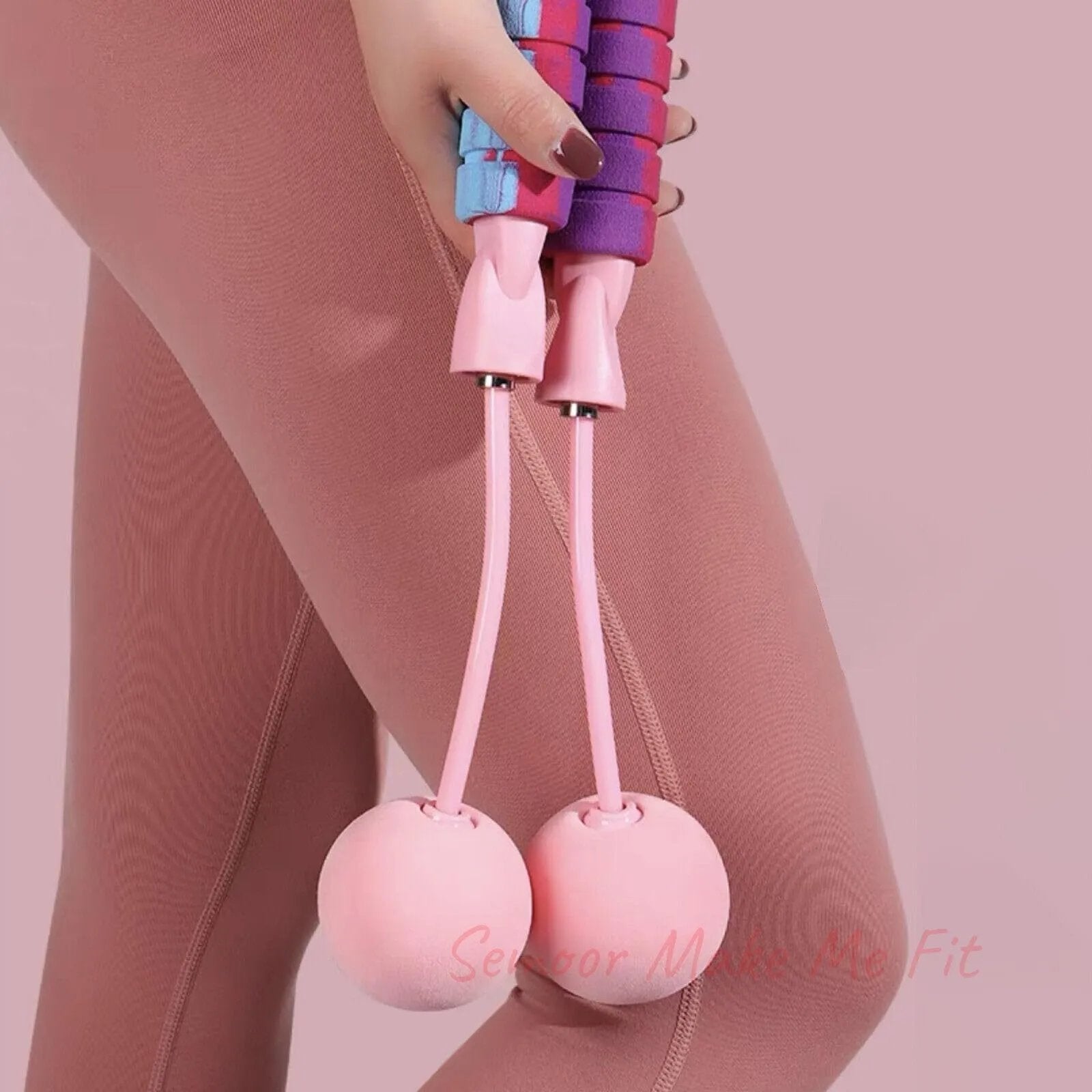 Rope With 2 In 1 Training Adjustable Ropeless Skipping Rope Fitness Weighted, Adjustable Weighted Cordless Jumping Rope For Kids Men Women, Cardio, CrossFit - Semoor Make Me Fit