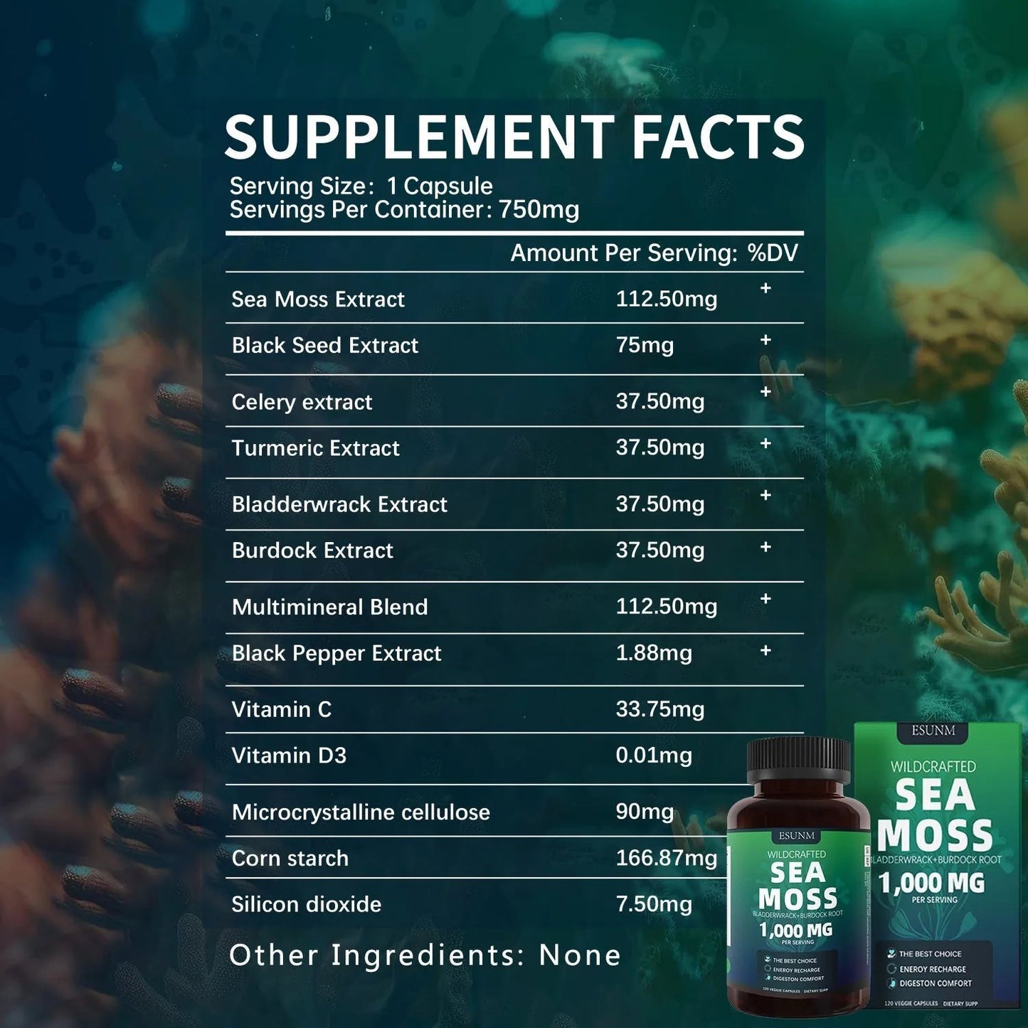 Seaweed Compound Vitamin Capsules - Semoor Make Me Fit
