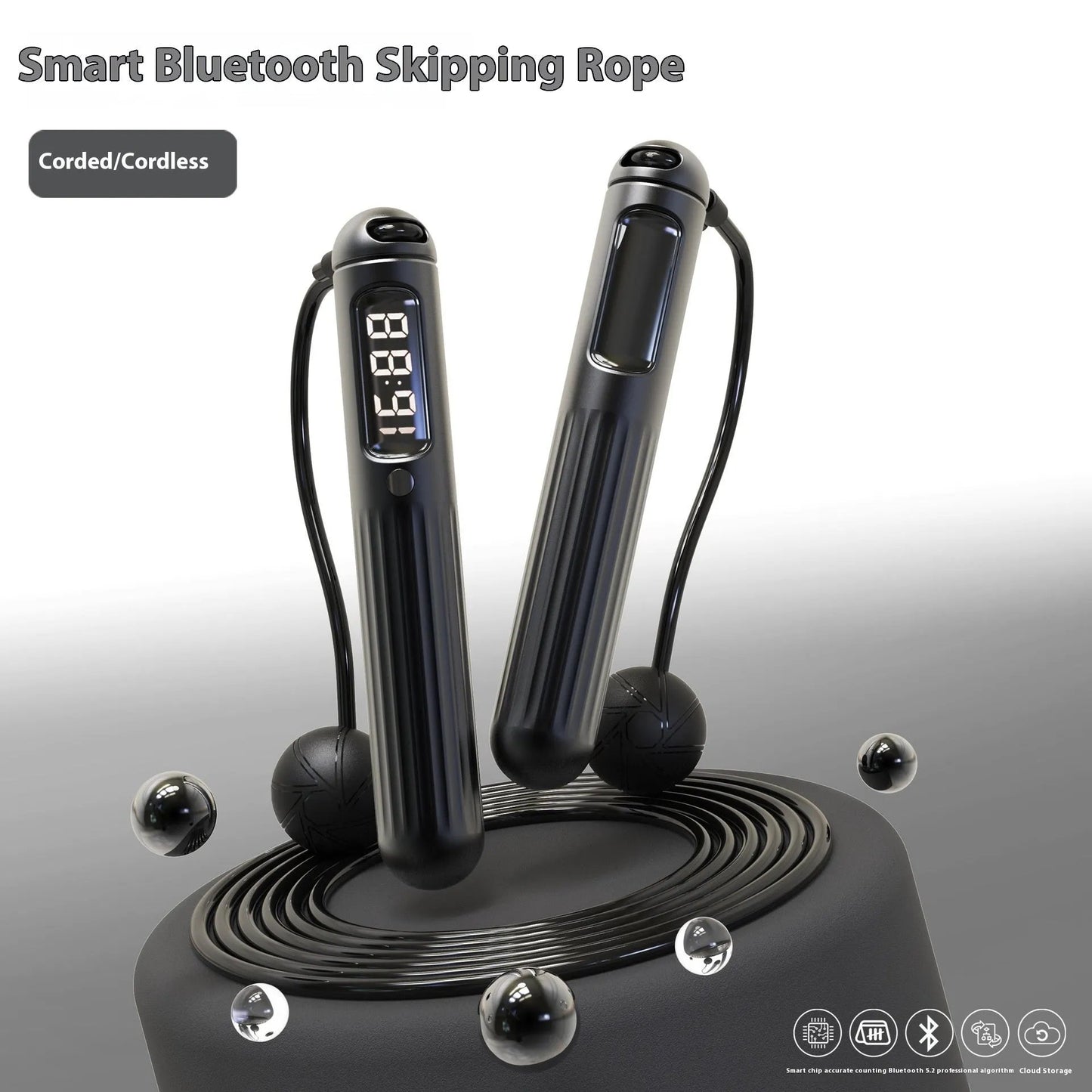 Smart Bluetooth Skipping Rope With CounterFitness Weight Bearing Ball - Semoor Make Me Fit
