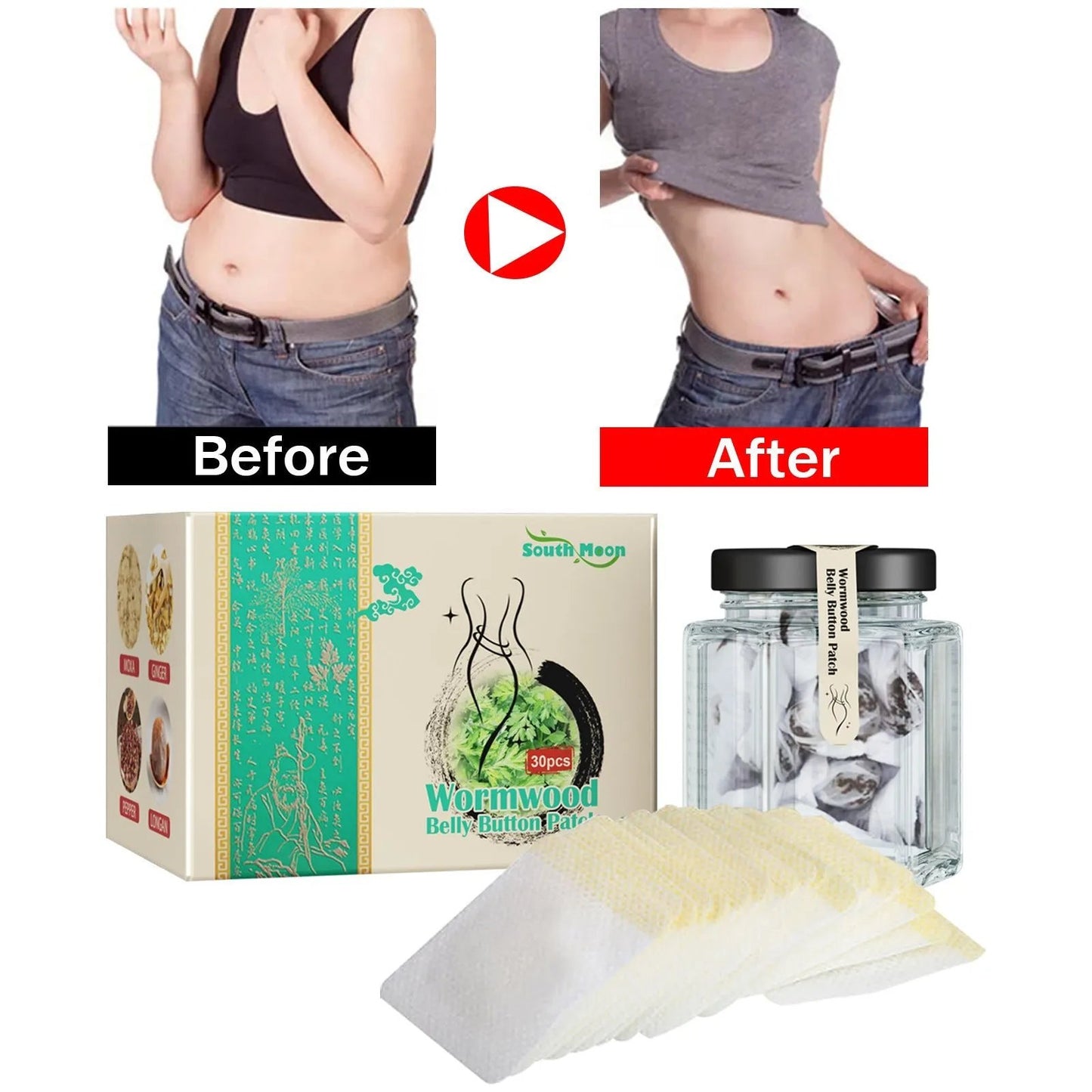 South Moon Detox Weight Loss Patch Weight Loss Herbal Abdominal Weight Loss Patch - Semoor Make Me Fit