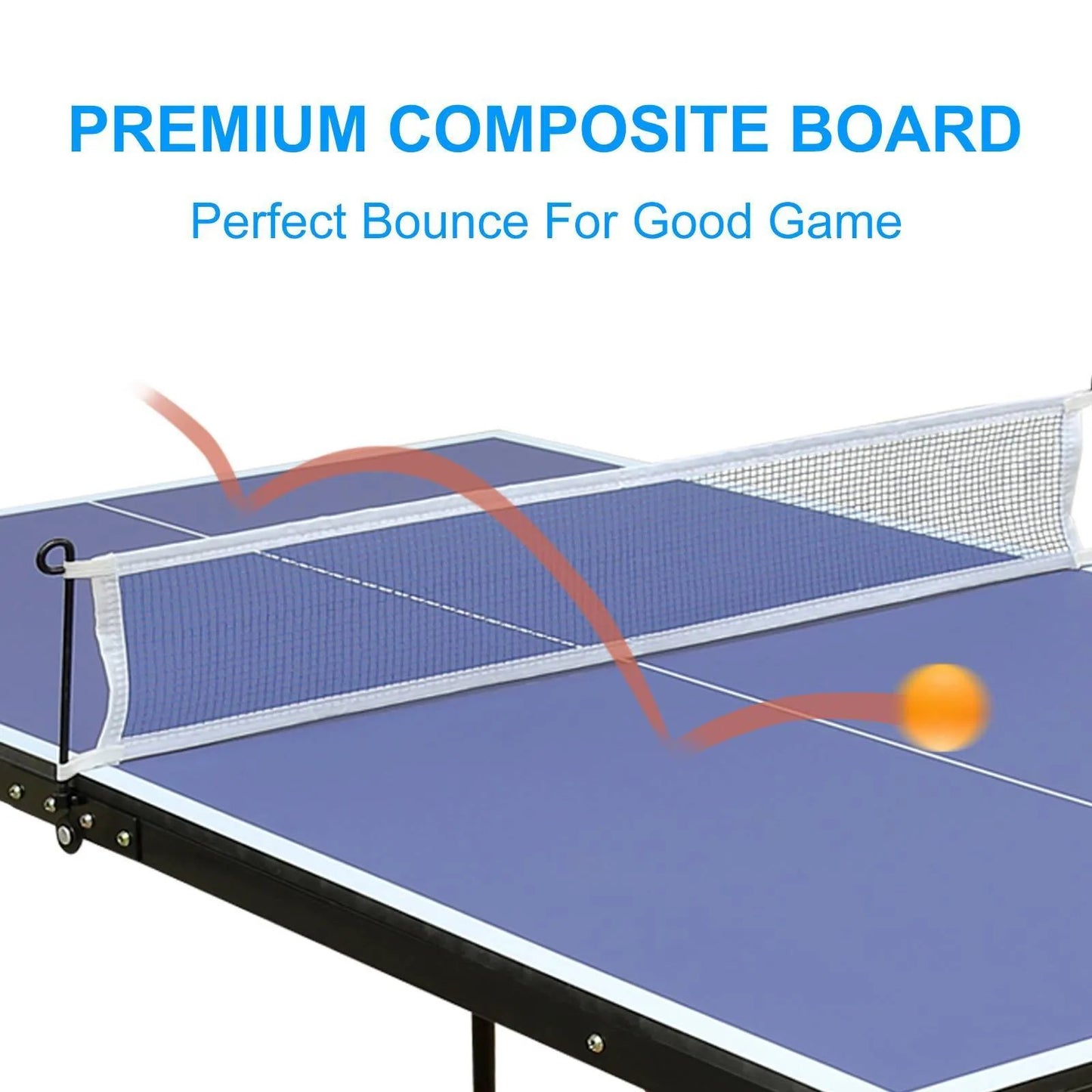 Tennis Table Portable Ping Pong Table Set With Net And 2 Ping Pong Paddles - Semoor Make Me Fit