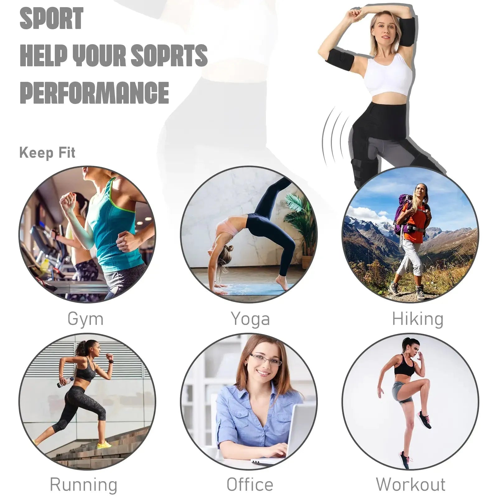 Waist Belt, Arm Belt, Thigh Belt, Fitness Belt, Fitness Belt, Shaping Waist Training, Sports And Fitness - Semoor Make Me Fit