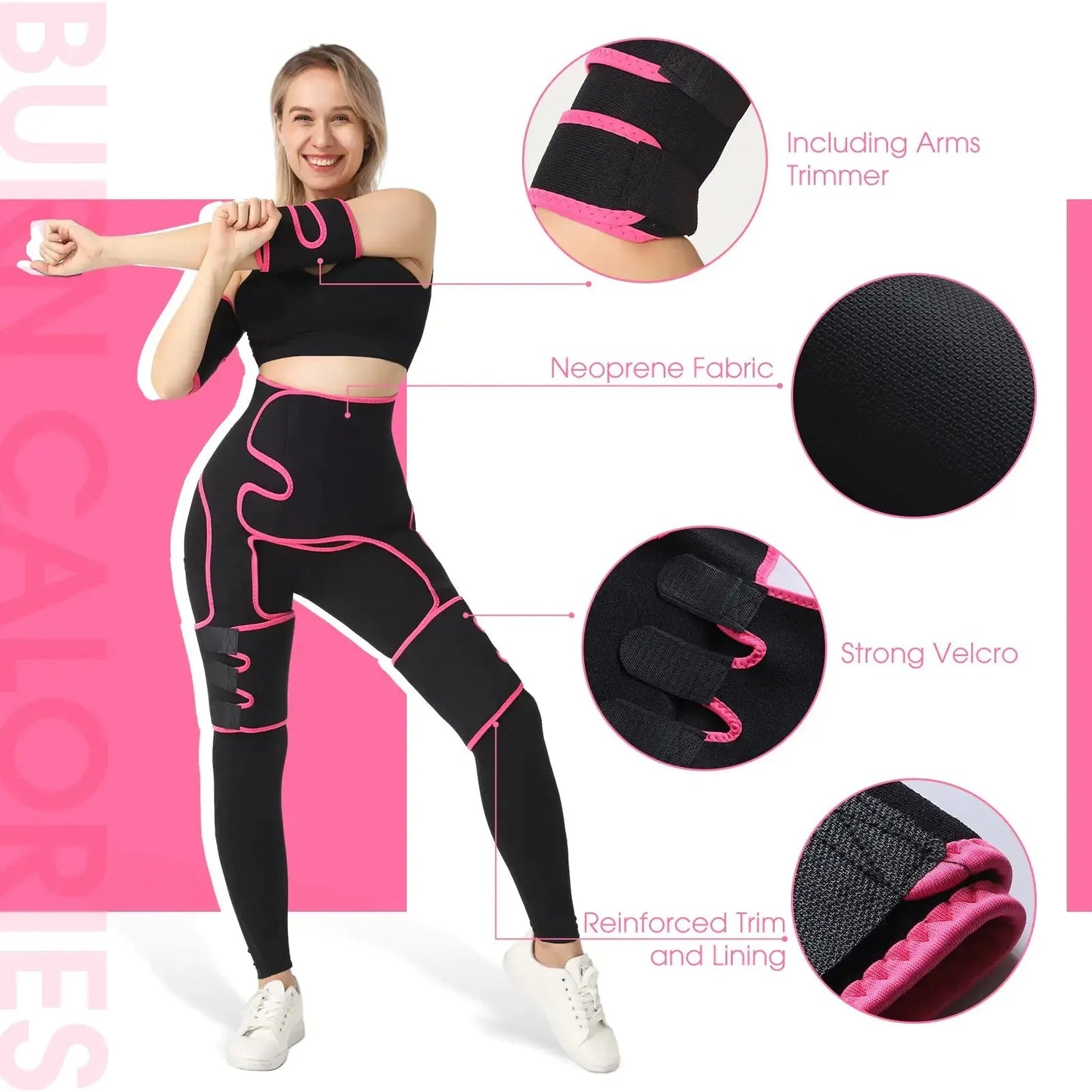Waist Belt, Arm Belt, Thigh Belt, Fitness Belt, Fitness Belt, Shaping Waist Training, Sports And Fitness - Semoor Make Me Fit