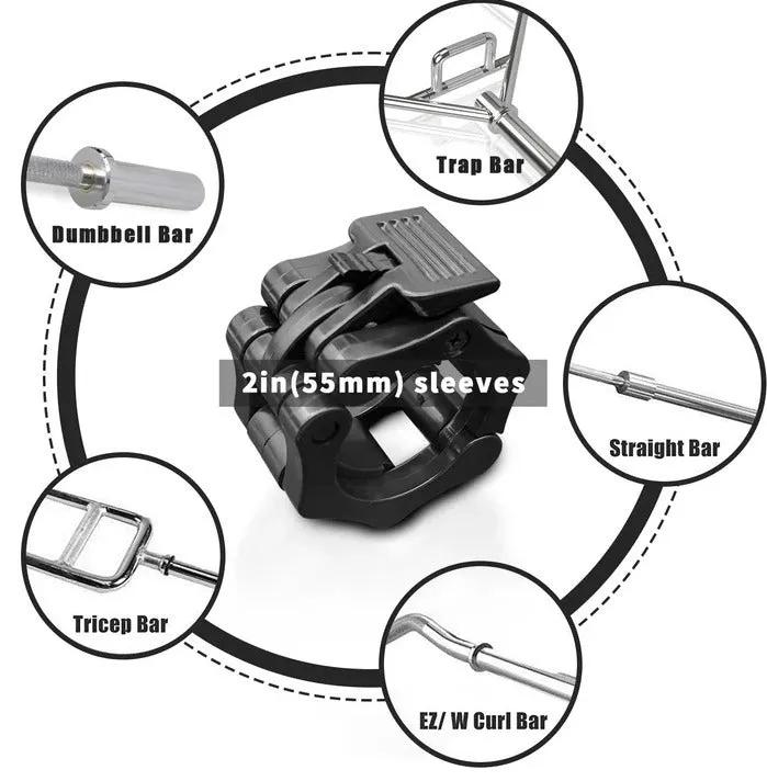 Weight Lifting Barbell Quick Buckle Plate Frame Barbell Buckle - Semoor Make Me Fit