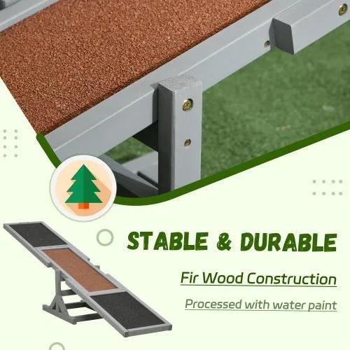 Wooden Dog Agile Seesaw For Training And Exercise, Platform Equipment Running Game Toys - Semoor Make Me Fit