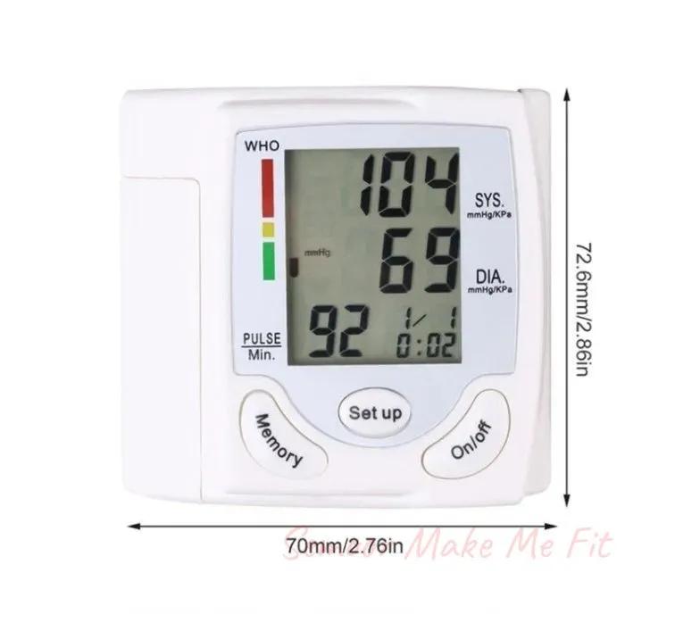 Wrist Blood Pressure Monitor, Fully Automatic Blood Pressure Measuring Device, Electronic Blood Pressure Monitor, Blood Pressure Measuring Device For Elderly People To Measure Hypertension - Semoor Make Me Fit